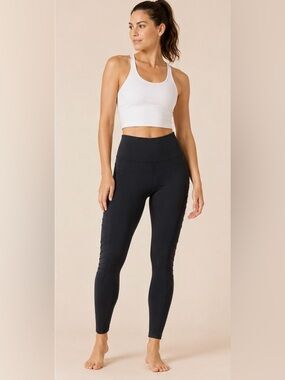 Athleta Delancey Moto Tight Leggings Women’s Medium Black High Rise Yoga Pants